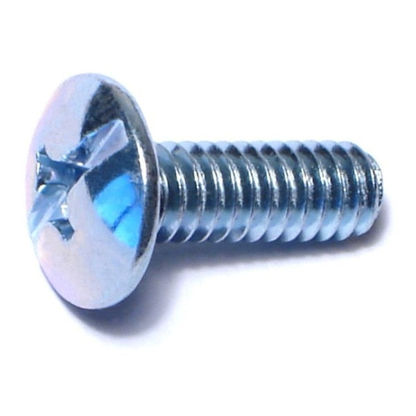 1/4"-20 x 3/4 in Combination Slotted/Phillips Truss Machine Screw,  Zinc Plated Steel,  100 PK