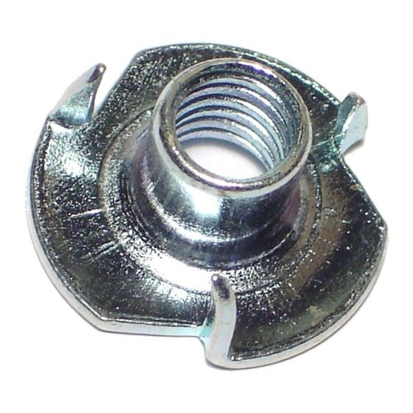 T-Nut,  3 Prongs,  5/16"-18,  Steel,  Zinc Plated,  100 PK