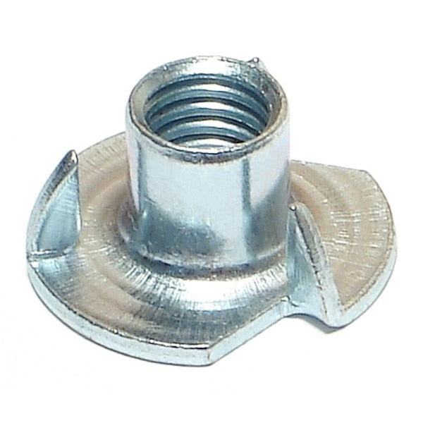 T-Nut,  3 Prongs,  3/8"-16,  Steel,  Zinc Plated,  100 PK