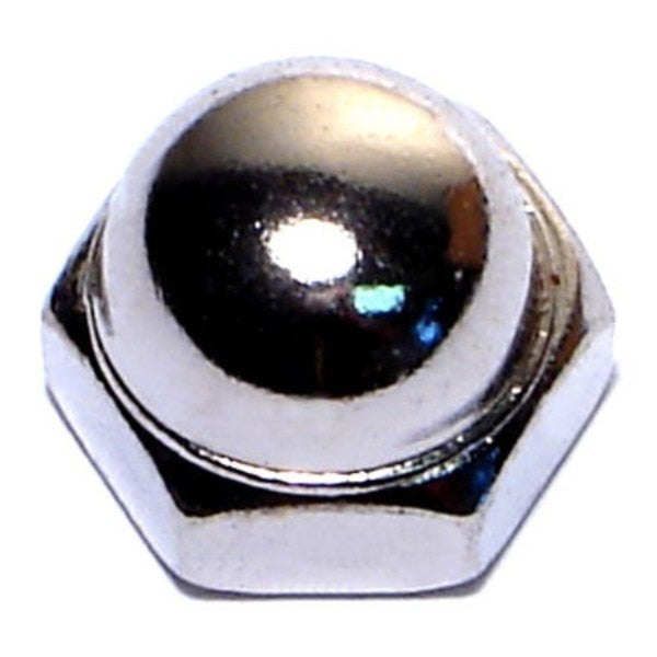 Acorn Nut,  5/16"-18,  Steel,  Nickel Plated,  100 PK