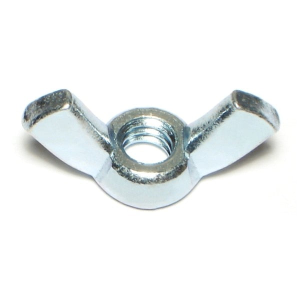 Wing Nut,  1/4"-20,  Steel,  Zinc Plated,  100 PK