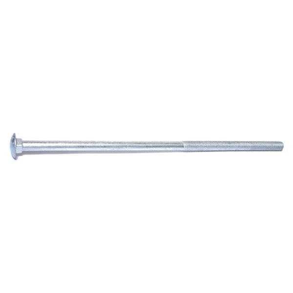 1/2"-13 x 14" Hot Dip Galvanized Grade 2 / A307 Steel Coarse Thread Carriage Bolts 25PK