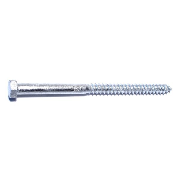 Lag Screw,  3/8 in,  6 in,  Steel,  Hot Dipped Galvanized Hex Hex Drive,  50 PK