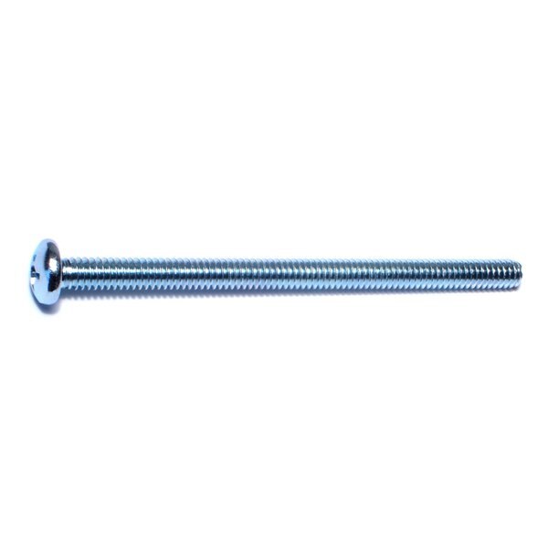 1/4"-20 x 4 in Phillips Pan Machine Screw,  Zinc Plated Steel,  100 PK