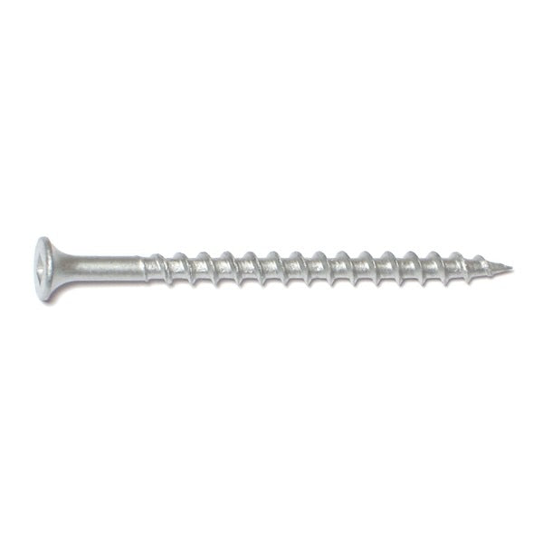 Deck Screw,  #8 x 2-1/2 in,  Steel Flat Head Square Drive,  2500 PK
