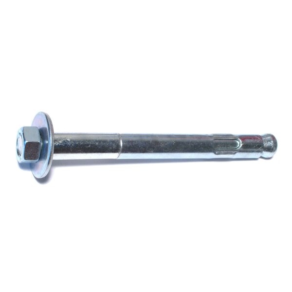 Sleeve Anchor,  5/8" Dia.,  6" L,  Steel Zinc Plated,  10 PK