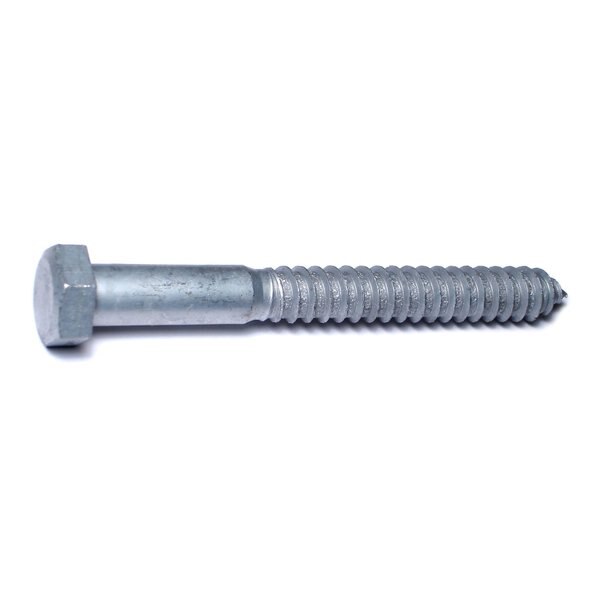 Lag Screw,  3/4 in,  7 in,  Steel,  Hot Dipped Galvanized Hex Hex Drive,  20 PK