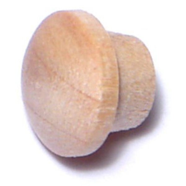 1/4" Birch Wood Round Head Screw Hole Buttons 100PK