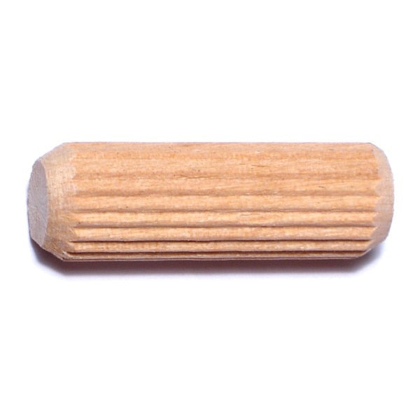 1/2" x 1-1/2" Birch Wood Fluted Dowel Pins 100PK
