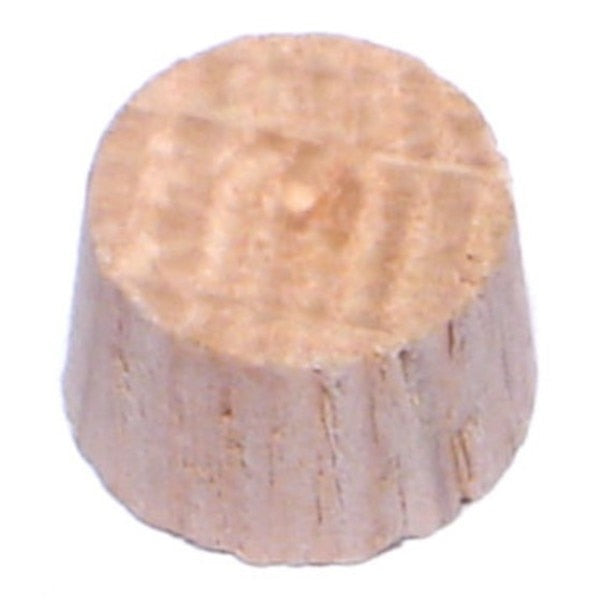 3/8" Oak Wood Flat Head Plugs 100PK