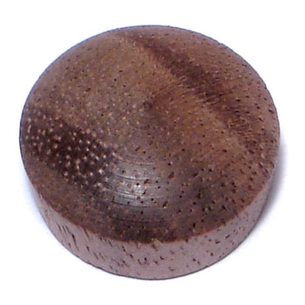 1/2" Walnut Wood Round Head Plugs 100PK