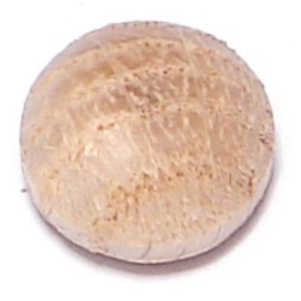 3/8" Oak Wood Round Head Screw Hole Buttons 100PK