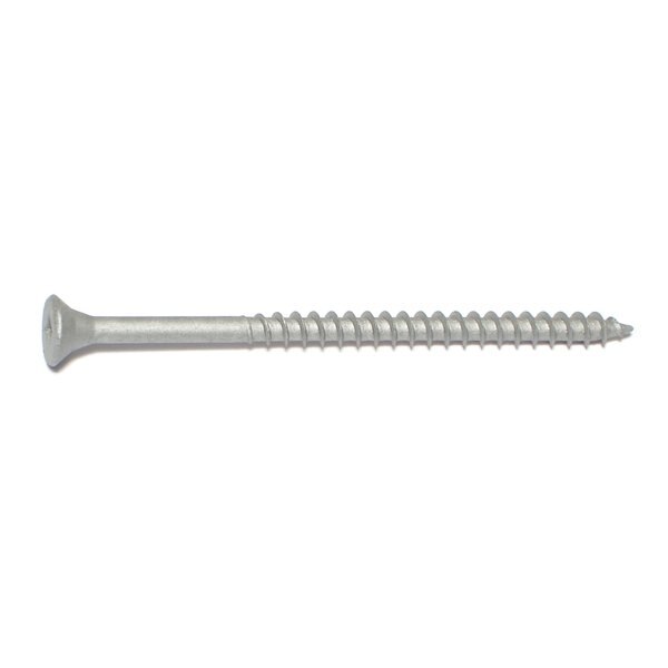 Deck Screw,  #8 x 3 in,  Steel Flat Head Square Drive,  450 PK