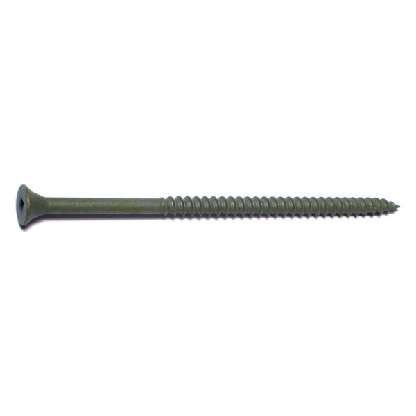 Deck Screw,  #10 x 4 in,  Steel Bugle Head Square Drive,  500 PK