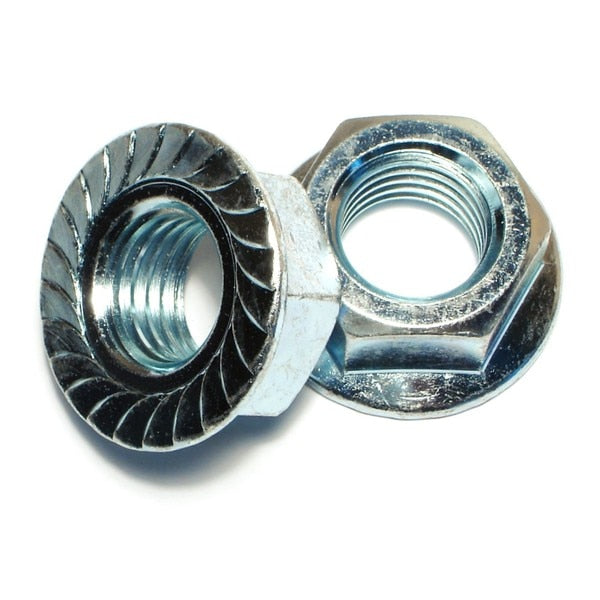 Flange Nut,  3/4"-10,  Steel,  Grade 2,  Zinc Plated,  20 PK