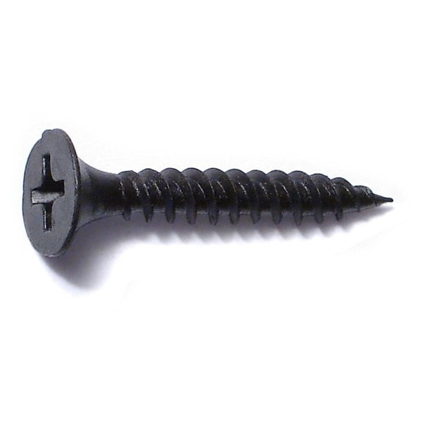 Drywall Screw,  #6 x 1 in,  Steel Flat Head Phillips Drive,  60 PK