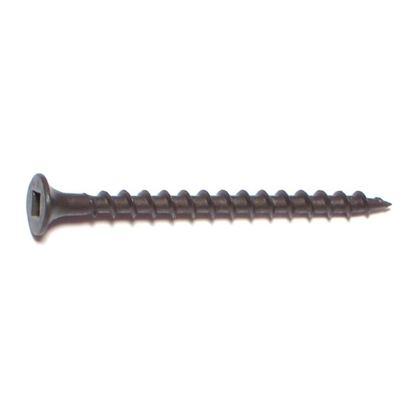 Drywall Screw,  #6 x 2 in,  Steel Flat Head Square Drive,  35 PK