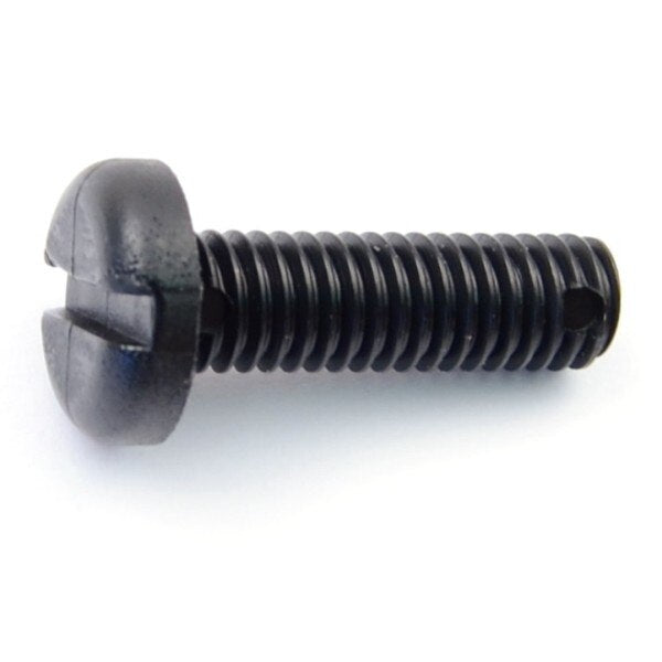 M6-1.00 x 20 mm Slotted Pan Machine Screw,  Black Oxide Nylon,  10 PK