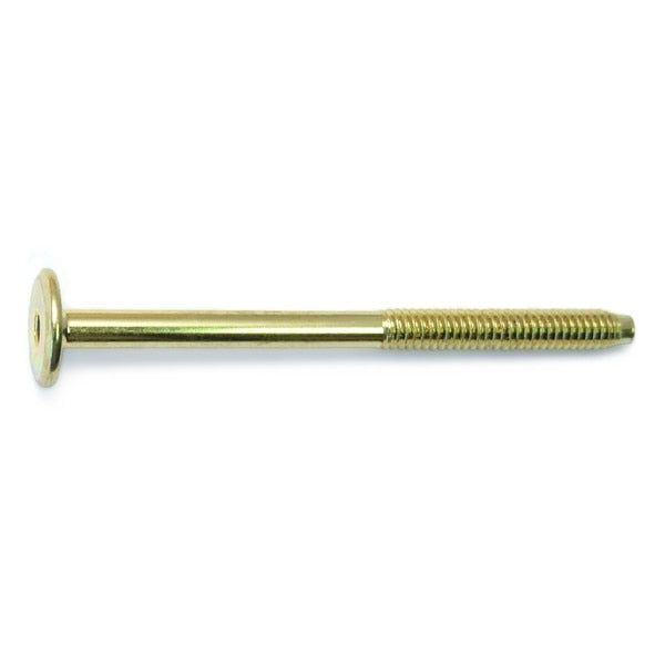 1/4"-20 x 3.55" Brass Plated Steel Coarse Thread Joint Connector Bolts 5PK