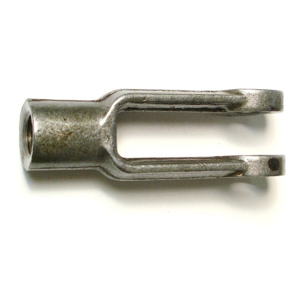 Yoke End,  Steel,  1/2"-20 Thrd Sz,  3" Overall Lg,  2 PK