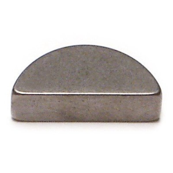 Woodruff Key,  5 x 6.5 mm Key Size,  Steel Zinc,  5 PK