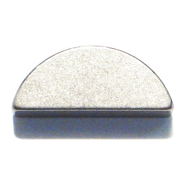 Woodruff Key,  5 x 7.5 mm Key Size,  Steel Zinc,  5 PK