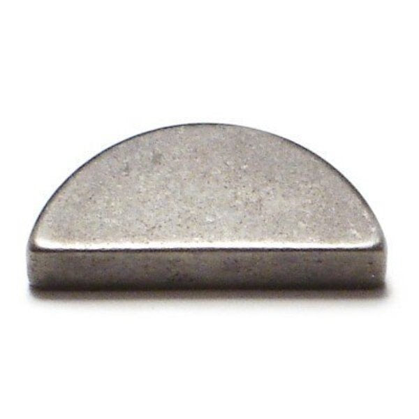 Woodruff Key,  4 x 9 mm Key Size,  Steel Zinc,  5 PK