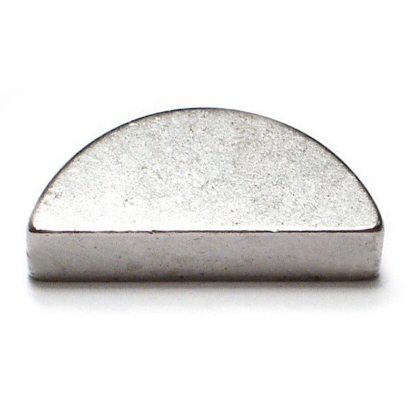 Woodruff Key,  4 x 11 mm Key Size,  Steel Zinc,  3 PK