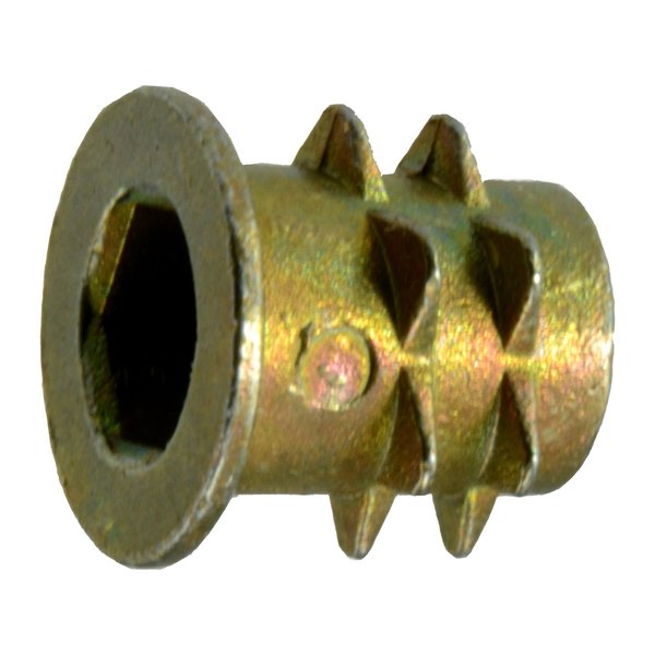 Hex Drive Threaded Insert,  M4-0.70 Int Thrd Sz,  10 mm L,  Zinc Alloy,  15 PK