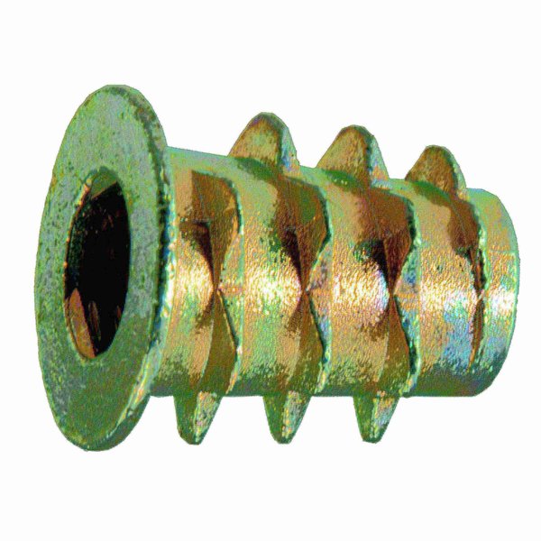 Hex Drive Threaded Insert,  M5-0.80 Int Thrd Sz,  13 mm L,  Zinc Alloy,  10 PK