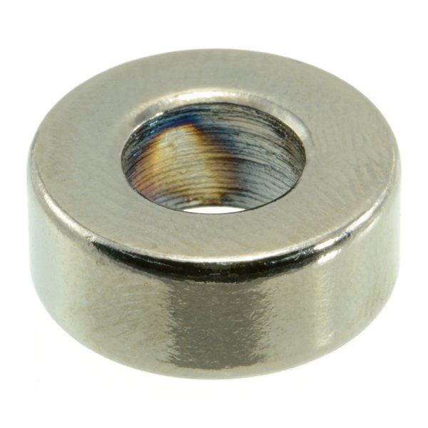 Round Spacer,  Black Chrome Steel,  1/4 in Overall Lg,  5/16 in Inside Dia
