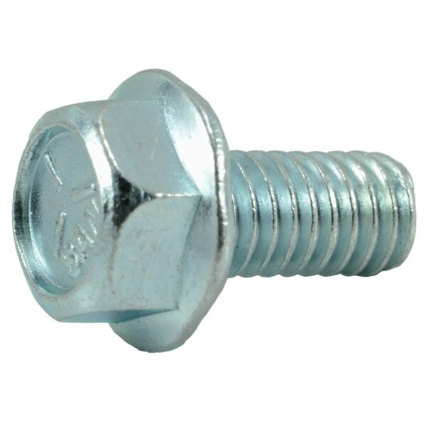 Grade 5,  5/16"-18 Flange Bolt,  Zinc Plated Steel,  5/8 in L,  12 PK