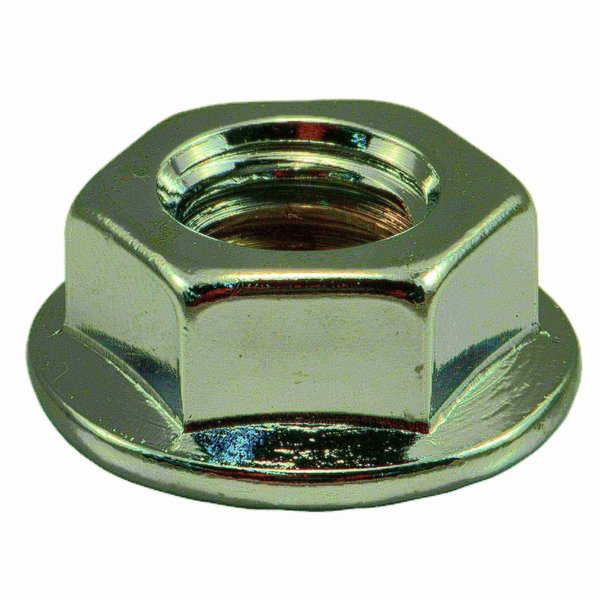 Flange Nut,  7/16"-14,  Steel,  Chrome Plated,  4 PK