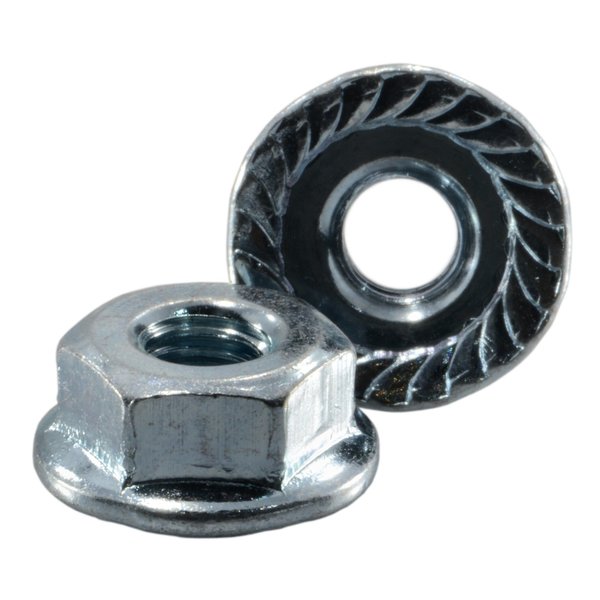 Flange Nut,  #10-32,  Steel,  Zinc Plated,  20 PK