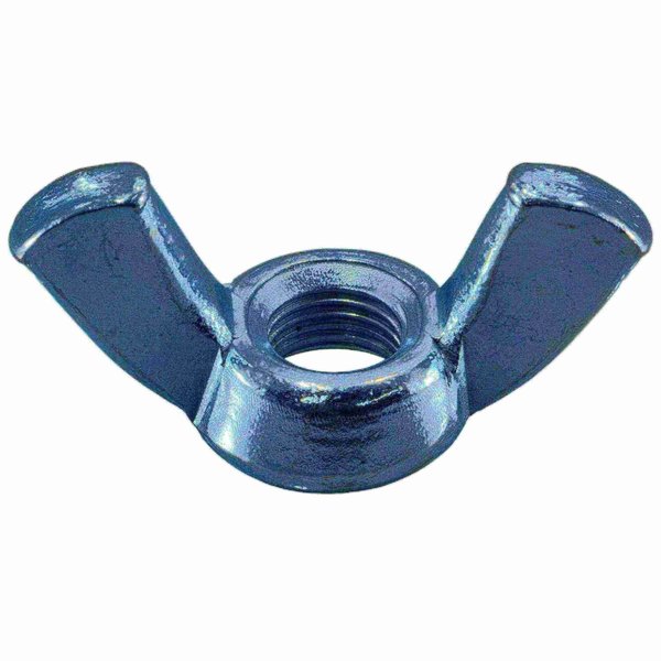 Wing Nut,  7/16"-20,  Steel,  Zinc Plated,  6 PK