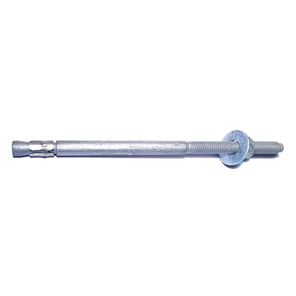 Wedge Anchor,  1/2" Dia.,  10" L,  Steel Hot Dipped Galvanized,  10 PK