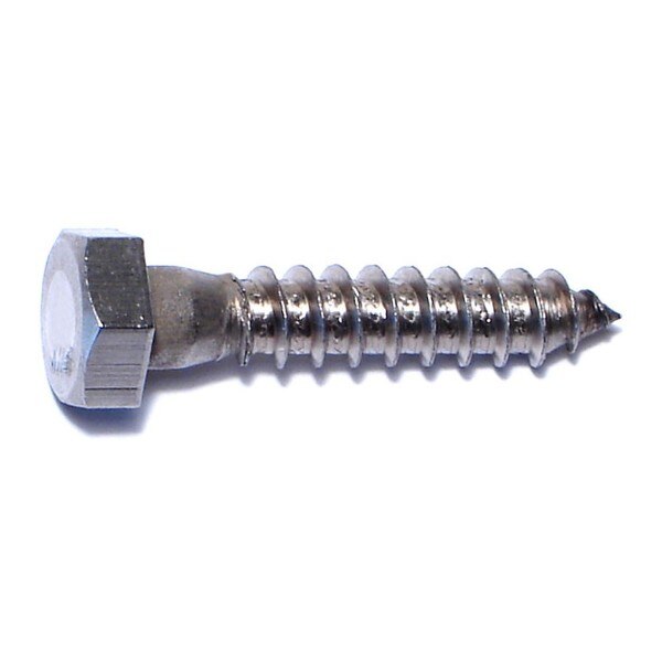 Lag Screw,  5/16 in,  1-1/2 in,  Stainless Steel,  Hex Hex Drive,  50 PK