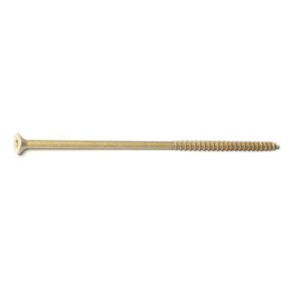 Deck Screw,  #12 x 6 in,  Steel Flat Head Torx Drive,  25 PK