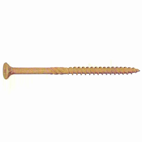 Deck Screw,  #10 x 3-1/2 in,  Steel Flat Head Torx Drive,  1500 PK