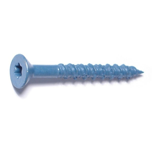 Masonry Screw,  5/16" Dia.,  Flat,  2 3/4 in L,  Steel Blue Ruspert,  50 PK