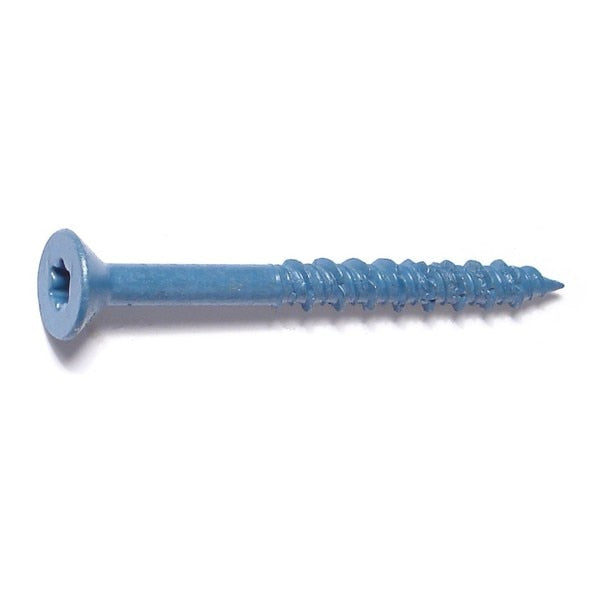 Masonry Screw,  5/16" Dia.,  Flat,  3 1/4 in L,  Steel Blue Ruspert,  50 PK