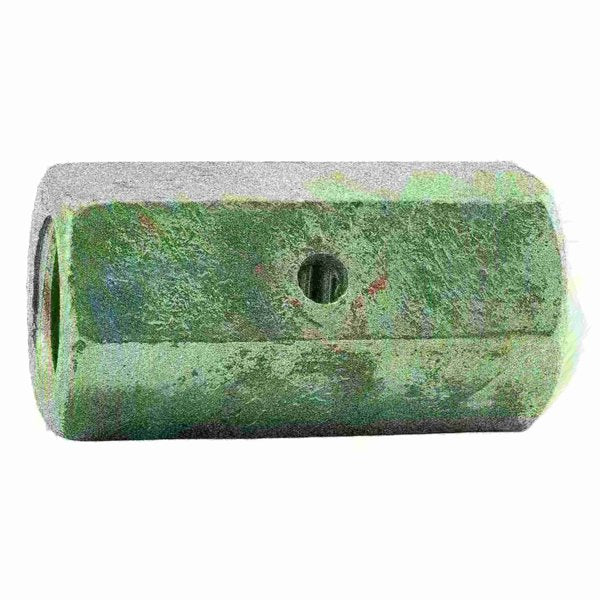 Inspection Hole Coupling Nut,  7/8"-9,  Steel,  Hot Dipped Galvanized,  2-1/2 in Lg,  3 PK