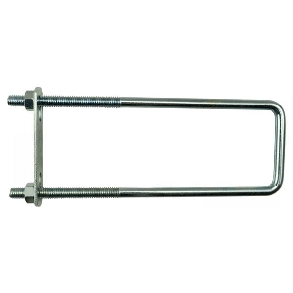 Square U-Bolt,  5/16"-18,  7 in Inside Ht,  2 in Inside Wd/Dia,  Steel,  10 PK
