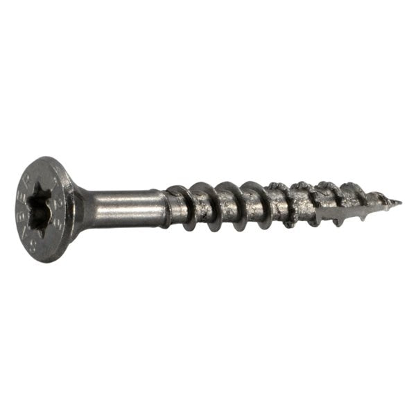 Deck Screw,  #9 x 1-1/2 in,  18-8 Stainless Steel Flat Head Torx Drive,  167 PK