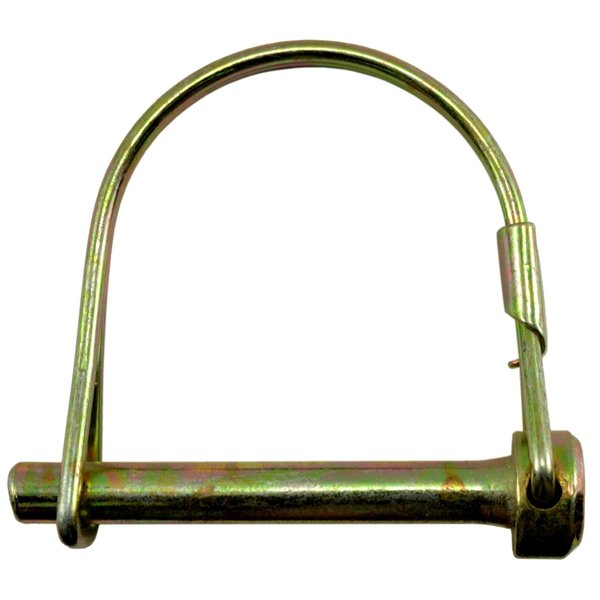 1/4" x 2" Zinc Plated Steel Round Wire Lock Pins 10PK