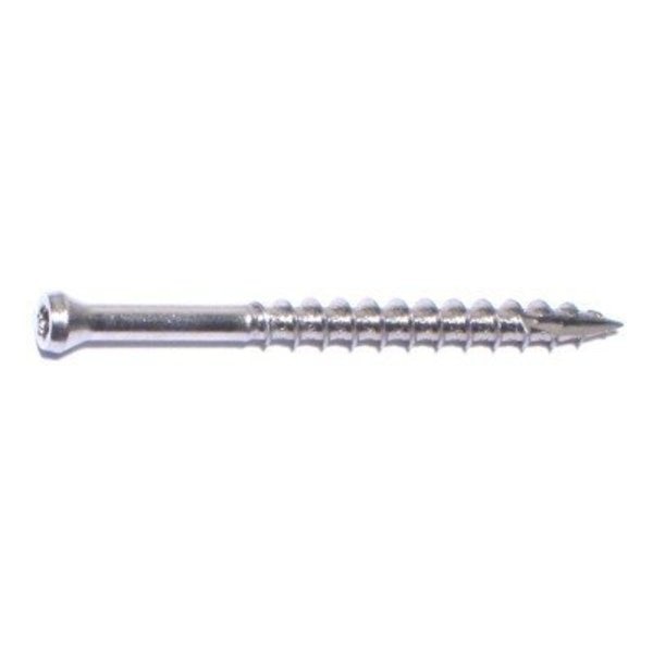 Deck Screw,  #8 x 2 in,  Stainless Steel Trim Head Torx Drive,  893 PK