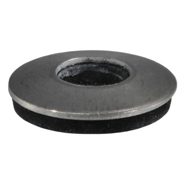 Sealing Washer,  Fits Bolt Size #14 Rubber,  Stainless Steel,  Rubber,  18-8 Stainless Steel Finish