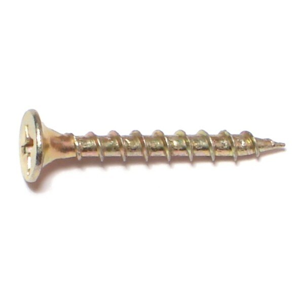 Drywall Screw,  #6 x 1-1/4 in,  Steel Flat Head Phillips Drive,  812 PK