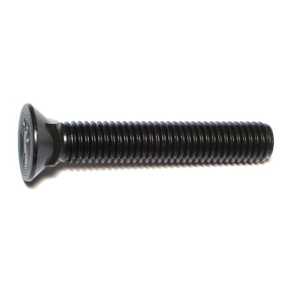 1/2"-13 x 3" Plain Grade 5 Steel Coarse Thread Flat Head Plow Bolts 25PK