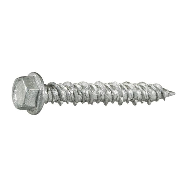 Masonry Screw,  3/16" Dia.,  Hex,  1 1/4 in L,  410 Stainless Steel 50 PK